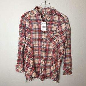 Free People Juniper Ridge Plaid Herringbone Shirt